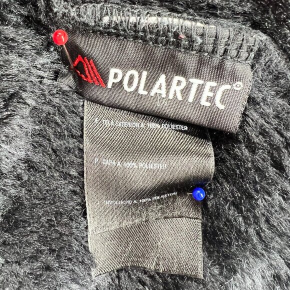 The North Face Women Plush Fleece XS Jacket Black Logo Toggles Polartec - Picture 5 of 10